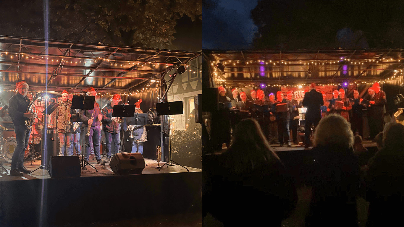 Adventsmarkt: Musikzug und Chor
