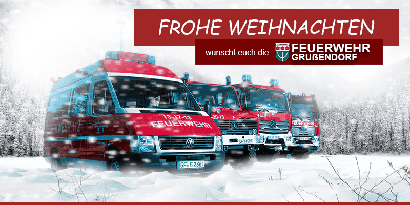 Frohe Weihnachten wünscht die Feuerwehr Grußendorf