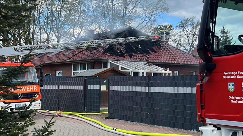 Dachstuhlbrand Grußendorf