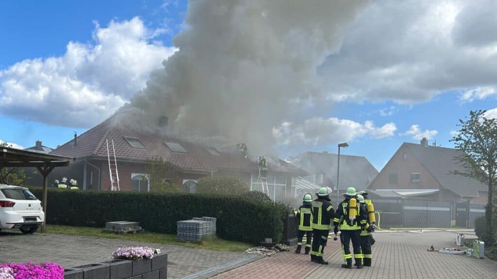 Dachstuhlbrand Grußendorf